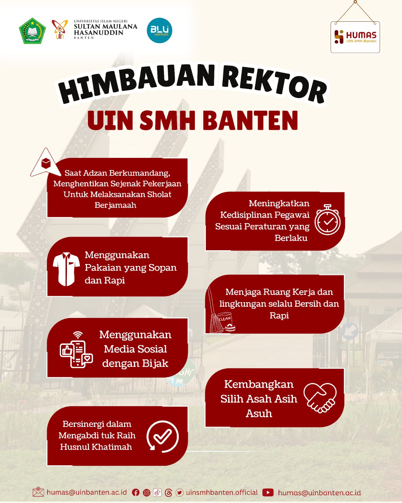 🕌 HIMBAUAN REKTOR: MEMBANGUN BUDAYA KAMPUS YANG RELI